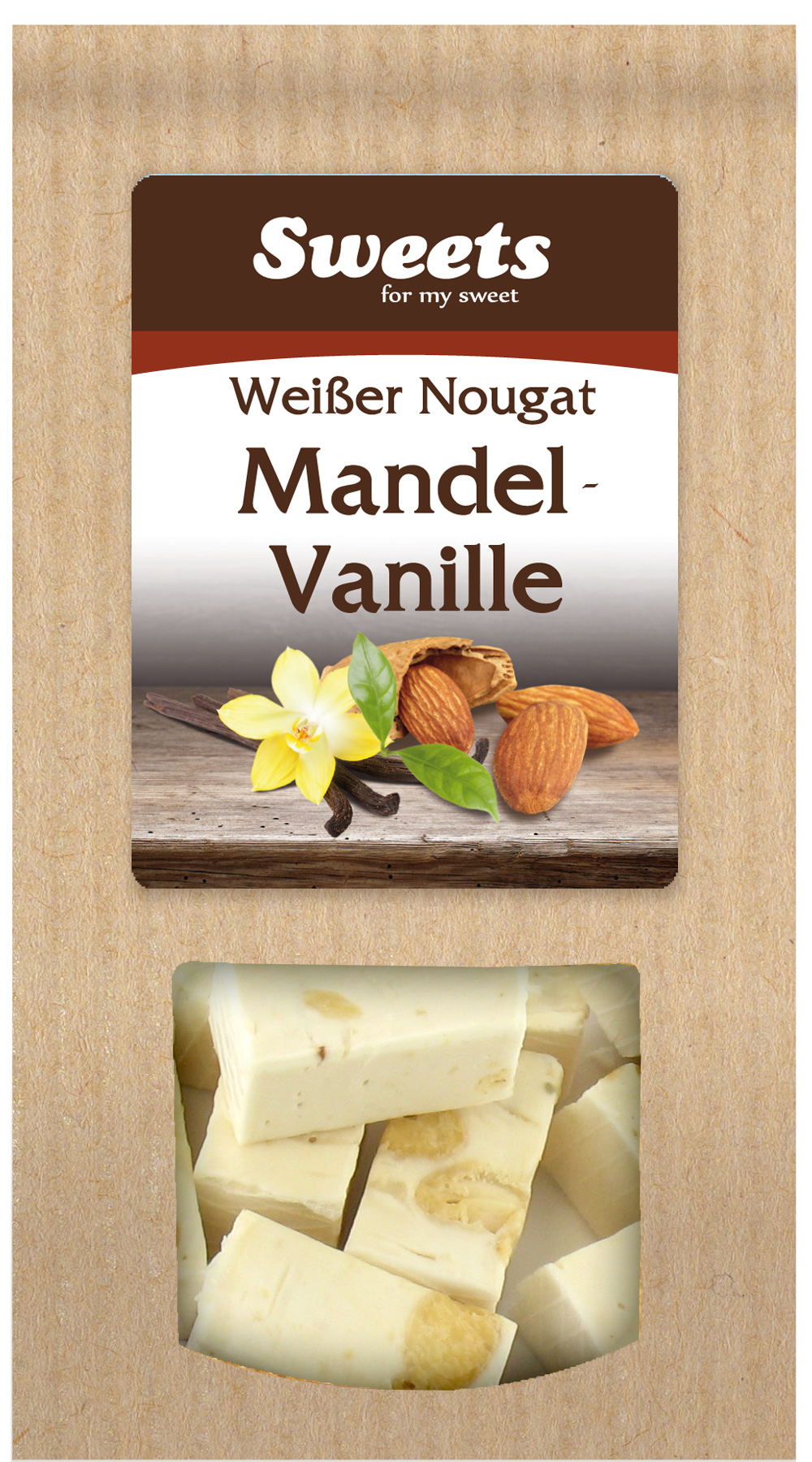 Weißer Nougat Mandel & Vanille Weißer Nougat Mandel & Vanille