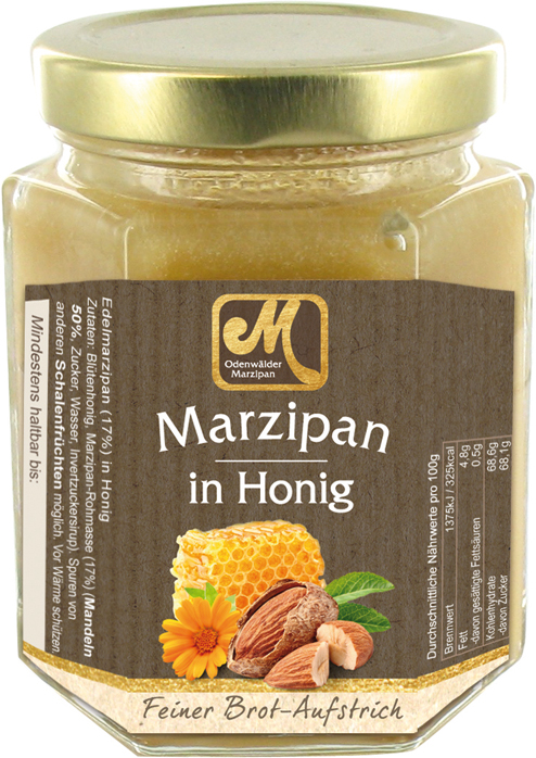 Honig mit Marzipan verfeinert Honig mit Marzipan verfeinert